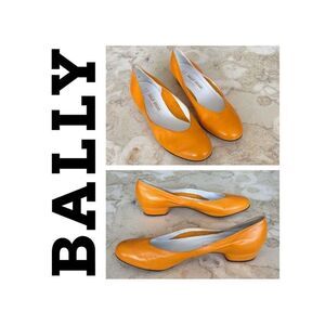 Bally Suisse Romain Nappa Leather Ballerina Flats 1970s Vintage
